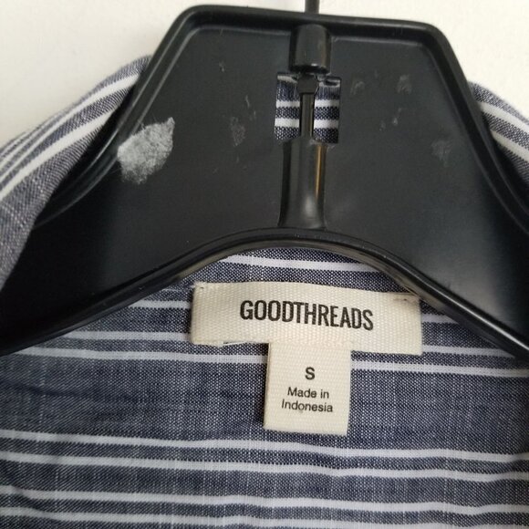 NEW Goodthreads Striped Button Up Shirt Top Small - Picture 7 of 9
